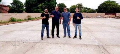 Neco Pagliosa e secretário de Esportes de Bonito, Marcelo Santos  fazem  visita técnica a nova arena poliesportiva