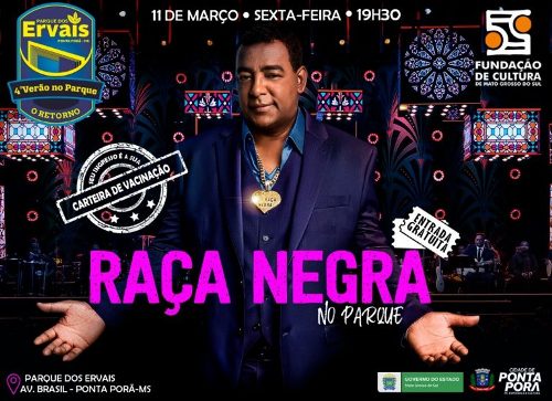 Verão no Parque” apresenta show com Raça Negra no Parque dos Ervais