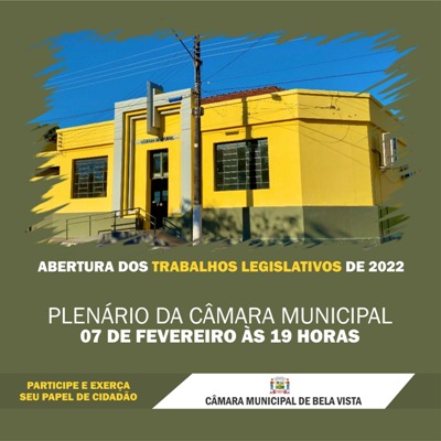 Câmara de Bela Vista retoma sessões ordinárias na próxima segunda-feira