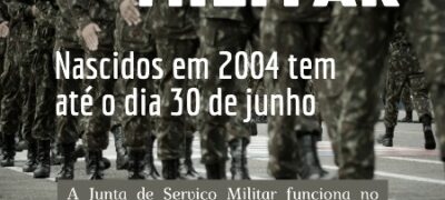 Bela vista: Alistamento Militar para nascidos nem 2004 vai até 30 de julho