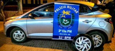 Polícia Militar em Bela Vista recupera veículo com registro de furto/roubo de outro Estado.