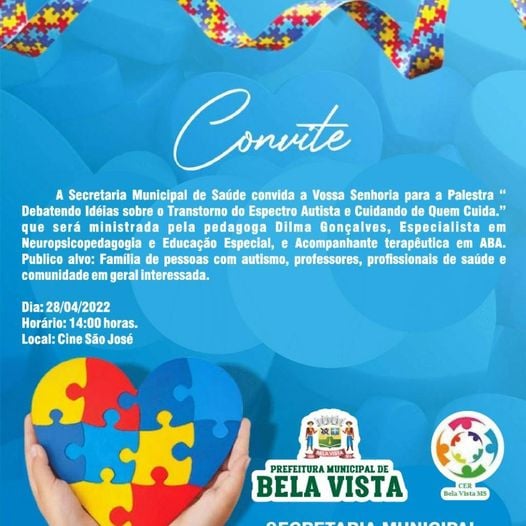 Bela Vista: Saúde realiza palestra para debater o Autismo