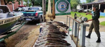 PMA de Porto Murtinho e Campo Grande prendem três paraguaios por pesca predatória e apreendem 170 kg de pescado