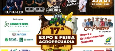 17ª Expo e Feira Agropecuária começa dia 27 em Jardim