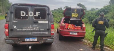 DOF apreende carro carregado com droga em Paranhos que seria levado ao Paraná