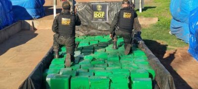 DOF apreende quase duas toneladas de maconha e prende fugitivo da justiça em Sete Quedas