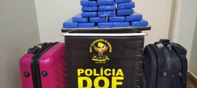 DOF prende mulher de 19 anos levando droga de Tacuru para Santa Catarina