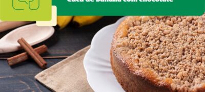 Receita Saudável: cuca de banana com chocolate 