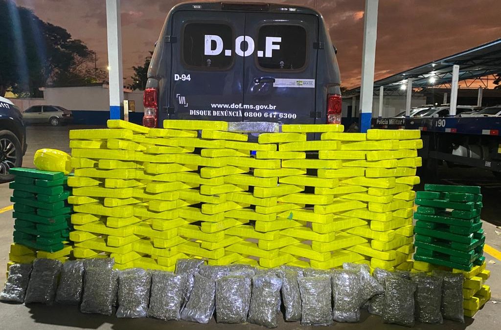 DOF prende casal com mais 185 quilos de drogas indo para o interior de São Paulo