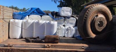 PMA de Dourados autua em R$ 300 mil infrator preso por Policiais Militares Rodoviários com 3 mil litros de agrotóxicos contrabandeados do Paraguai