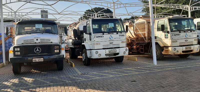 Leilão da Sanesul tem caminhão  com lance a partir de R$ 17 mil