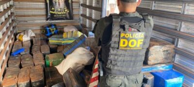 Caminhão de Bela-vistense roubado em golpe do falso frete é recuperado com 5t de maconha
