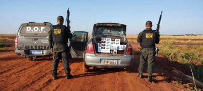 DOF apreende dois carros com cigarros contrabandeados e prende foragido nesta segunda-feira