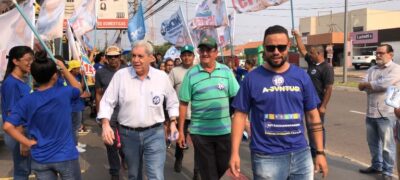 Campanha de André Puccinelli seguiu com entrevistas e caminhadas