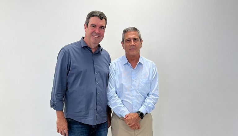 Riedel e Tereza Cristina recepcionam Braga Netto em Campo Grande