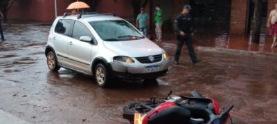 Bela Vista: Acidente entre carro e moto deixa vítima com fratura
