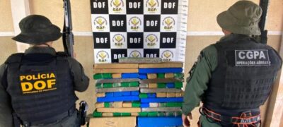 Com uso de helicóptero DOF e CGPA apreendem mais de cem quilos de droga e notas de dinheiro falso