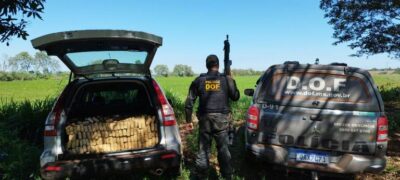 DOF apreende 431 quilos de droga em veículo abandonado