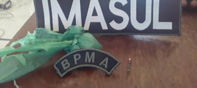 PMA de Anastácio e Imasul prendem estudante de 23 anos por posse de munição e e maconha durante trabalhos na operação Piracema