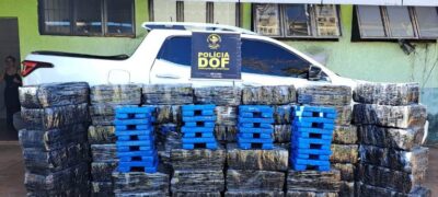 DOF apreende mais de uma tonelada de droga em camioneta roubada este mês em SP