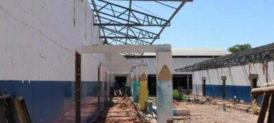Prefeito Neco Pagliosa visita obras de reconstrução da Escola Estadual Dr. Rubens de Castro Pinto