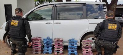 DOF apreende mais de 80 quilos de maconha em assoalho de carro paraguaio
