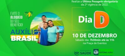 Beneficiários do Auxilio Brasil em Antonio João devem realizar a pesagem obrigatória para evitar bloqueio.