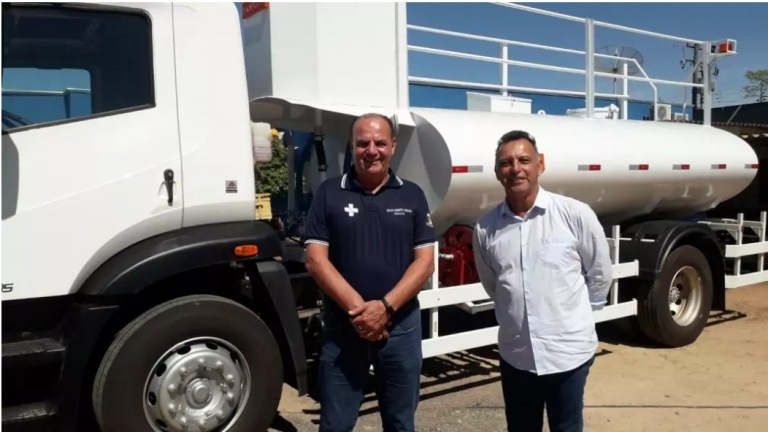 Prefeito Neco Pagliosa agradece empenho do vereador Haroldo na viabilização de um novo caminhão para Caracol
