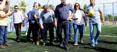 Arenas esportivas do programa MS Bom de Bola são inauguradas em Angélica e Coxim