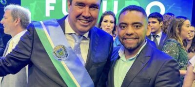 Prefeito Marcelo Pé participou da solenidade de posse do Governador Eduardo Corrêa Riedel e Barbosinha