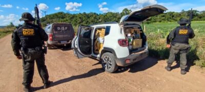 DOF apreende carro com 800 quilos de maconha em Bela Vista