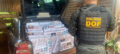 Carga com 1500 pacotes de cigarros contrabandeados é apreendida em casa abandonada