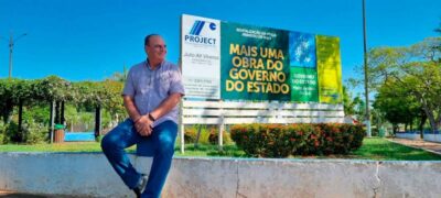Neco Pagliosa comemora início da reforma da Praça Primeiro de Maio em Caracol