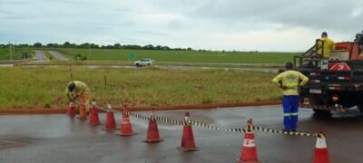 Governo contrata obra emergencial para conter erosão na MS-473 em Nova Andradina