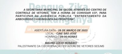 Bela Vista: Prefeitura realiza Audiência Pública sobre Chikungunya