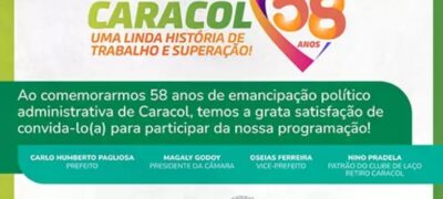 Carlos Humberto Pagliosa, Magaly Godoy, Oséias Ferreira e Nino Pradela divulgam programação para o aniversário de 58 anos de Caracol