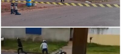 Moto estraga e deixa dupla de pistoleiros a pé