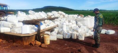 PMA de Porto Murtinho, Bela Vista e Jardim prendem e autuam infrator em R$ 239 mil com agrotóxicos contrabandeados