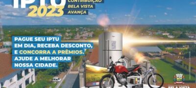 Bela Vista: 1ª parcela ou cota única do IPTU vence dia 10 de abril