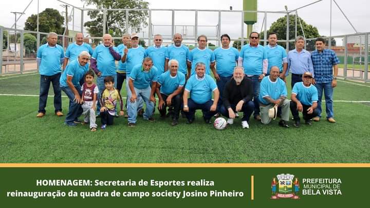 HOMENAGEM: Secretaria de Esportes realiza reinauguração da quadra de campo society Josino Pinheiro