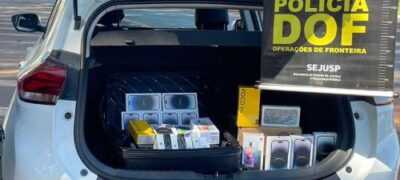 DOF apreende veículo de locadora carregado com produtos de descaminho