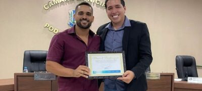 Bonito: Vendedor da Rancho S, Pedro Luiz dos Santos recebe Moção de Parabenizacão do vereador André Luiz   