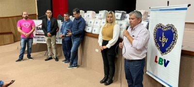 Bela Vista: Prefeito Piti entrega cobertores doados pela LBV