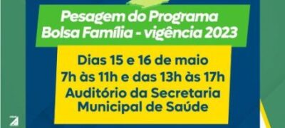 Prefeitura de Caracol realiza pesagem do programa Bolsa Família nos dias 15 e 16