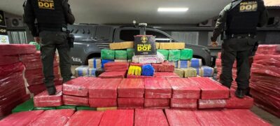 DOF recupera caminhão roubado em São Paulo carregado com mais de 4 toneladas de drogas