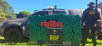 DOF apreende meia tonelada de maconha na Linha Internacional em Paranhos