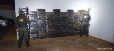 Veículo furgão com mais de duas toneladas de drogas foi apreendido pelo DOF em Eldorado