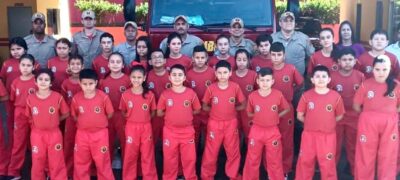 Projeto Bombeiros do amanhã de Caracol faz visita no Quartel do Corpo de Bombeiros Militar de Bela Vista
