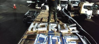 Carga milionário de cigarros ilegais foi apreendida pelo DOF em Japorã