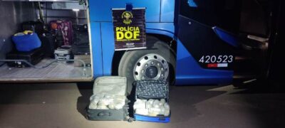 Passageira de ônibus é presa pelo DOF em Ponta Porã por tráfico de drogas